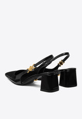 Versace 55 Medusa
95 Slingback Pumps in Patent Leather 1013740 D2VE 1B00V Black