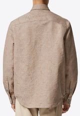 Versace Barocco Pattern Denim Overshirt 1013887 1A09781 1KD40 Beige