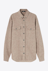 Versace Barocco Pattern Denim Overshirt 1013887 1A09781 1KD40 Beige