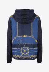 Versace Nautical Print Zip-Up Jacket 1013939 1A09842 5U170 Navy