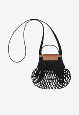 Longchamp XS Le Pliage Filet Mesh Shoulder Bag Black 10139HVH/Q_LONG-001