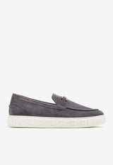 Versace Medusa 
95 Suede Loafers Gray 1014798 1A09919 1EA3P