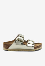 Birkenstock Girls Arizona Metallic Leather Sandals Gold 1014841LE/O_BIRKE-MG