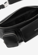 Versace Cargo Calf Leather Belt Bag Black 1015285 1A08027 1B00P