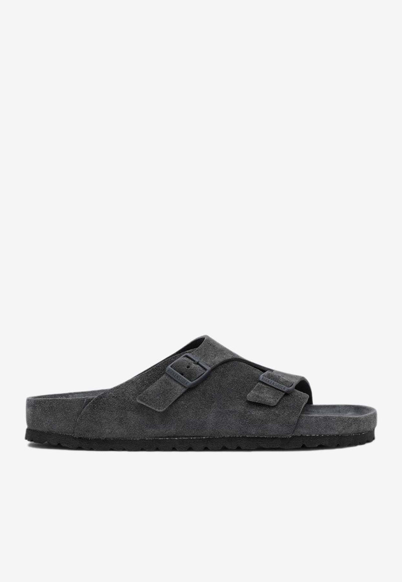 Birkenstock Zurich Suede Slides Gray 1015579SUE/P_BIRKE-AN