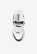 Versace Odissea Leather Low-Top Sneakers White 1016365 1A10925 2B02P