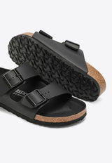 Birkenstock Arizona Birko-Flor Leather Slides Black 1019069LE/O_BIRKE-BLK