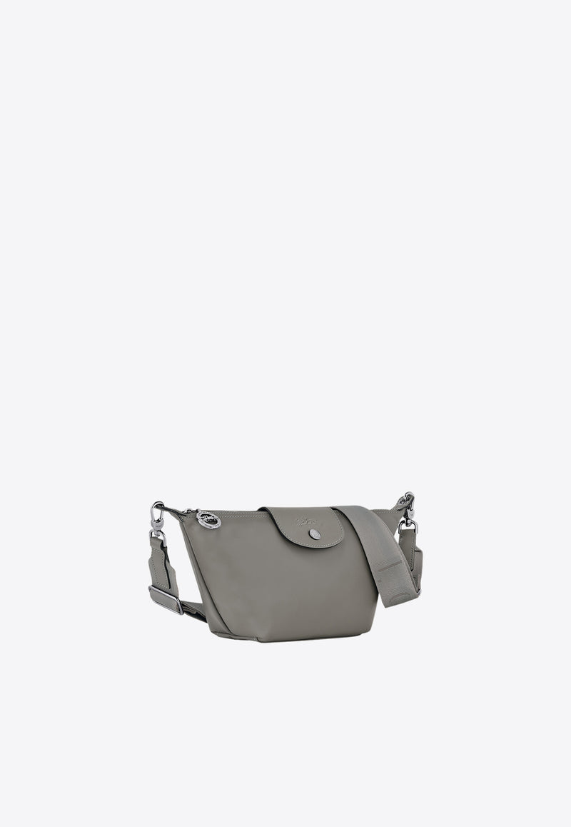 Longchamp XS Le Pliage Xtra Leather Crossbody Bag Gray 10212987/Q_LONG-P55