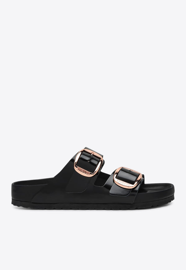 Birkenstock Arizona Big Buckle Patent Leather Slides Black 1027840LE/Q_BIRKE-SB