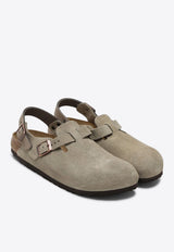 Birkenstock Tokio Suede Leather Clogs Taupe 1028323SUE/Q_BIRKE-TA