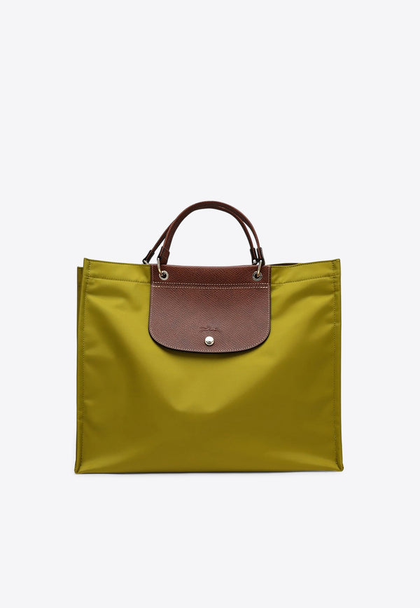 Longchamp Large Cabas Tote Bag Green 10306HGH/Q_LONG-036