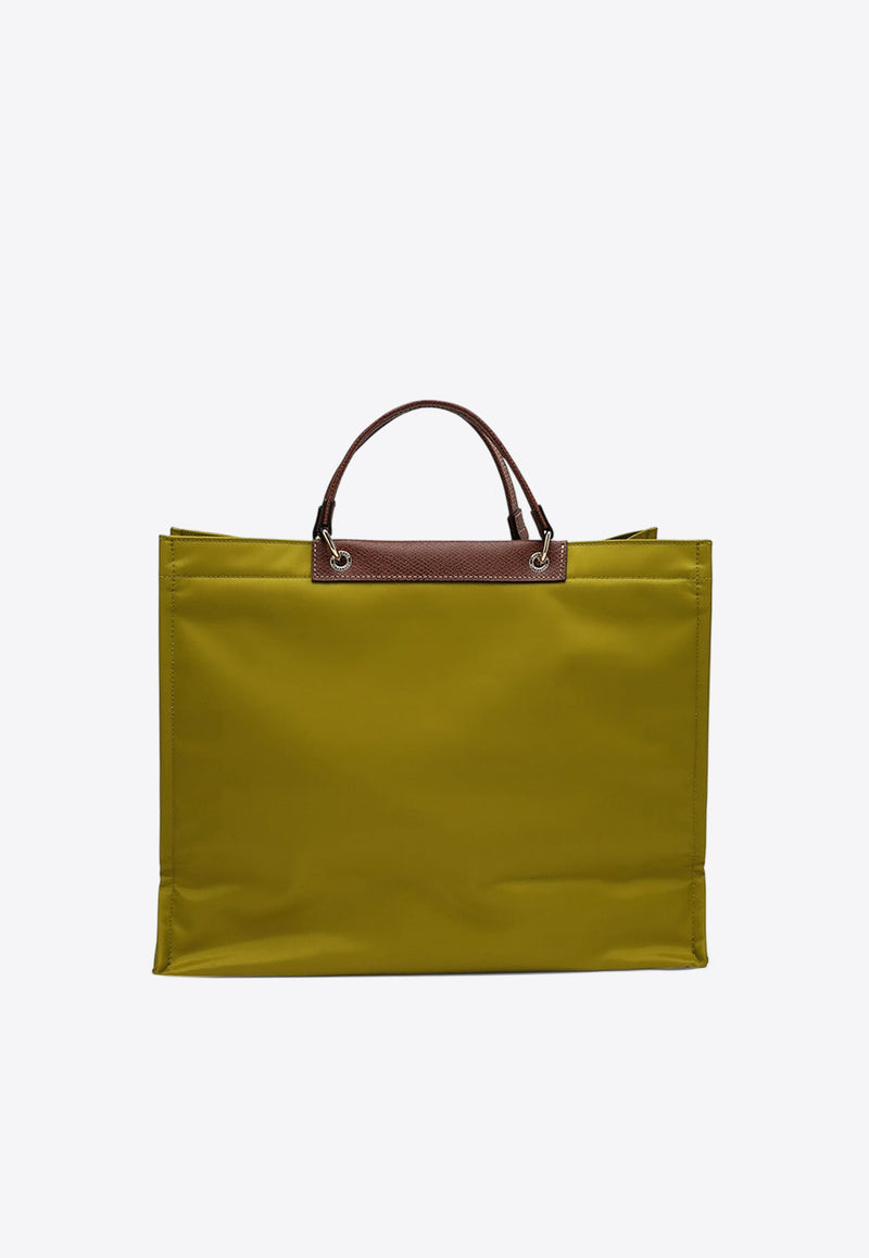 Longchamp Large Cabas Tote Bag Green 10306HGH/Q_LONG-036