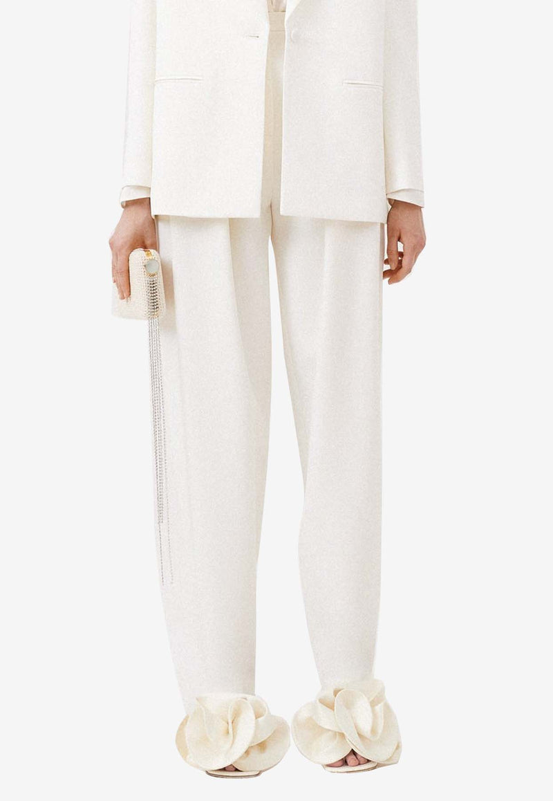 Magda Butrym Shaldon High-Rise Wool Pants Cream 104820CREAM