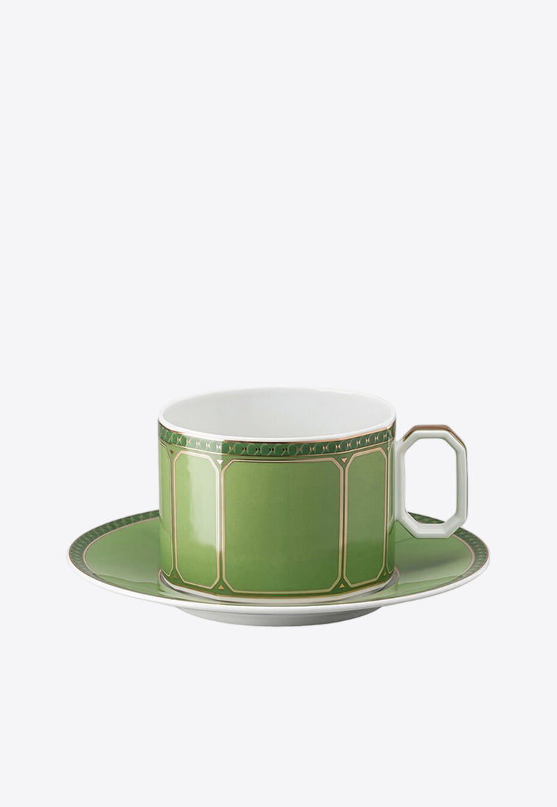 Swarovski Signum Combi Cup with Saucer Green 10570-426349-14770