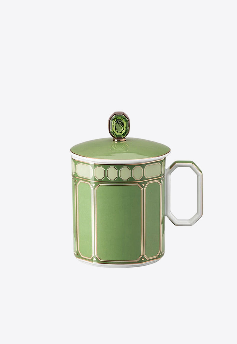 Swarovski X Rosenthal Signum Mug with Lid 10570-426349-15482 Green