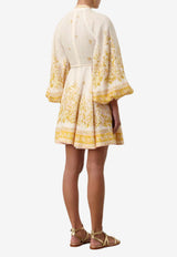 Zimmermann Floral Print Mini Dress 1083DSS245YELLOW