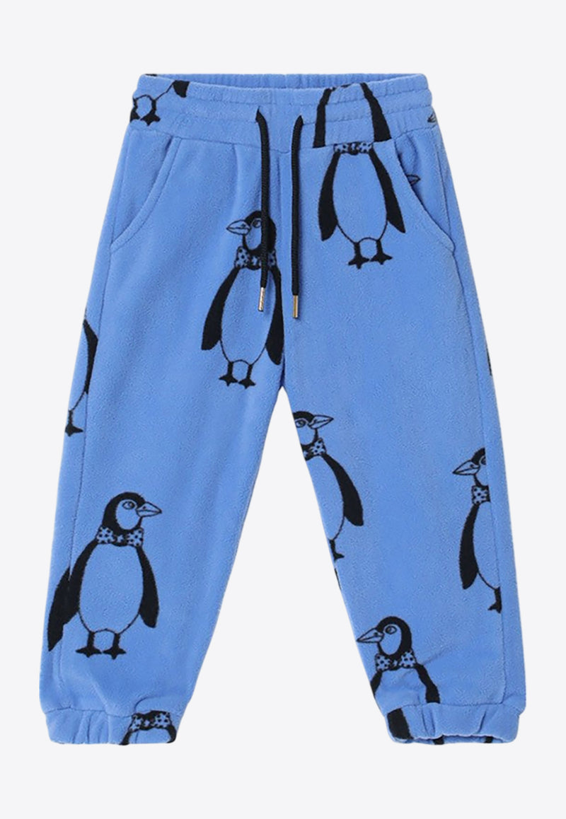 Mini Rodini Babies Penguin Fleece Track Pants Blue 1100009260PL/P_MIRO-BL