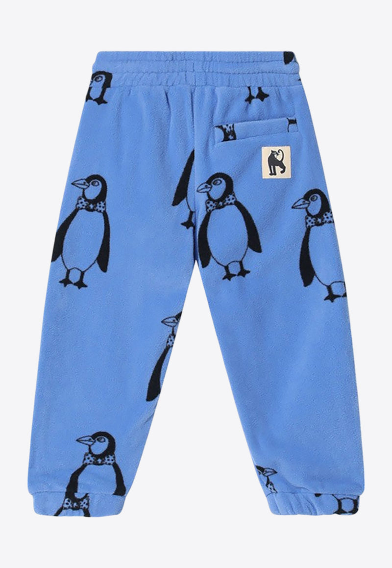 Mini Rodini Babies Penguin Fleece Track Pants Blue 1100009260PL/P_MIRO-BL