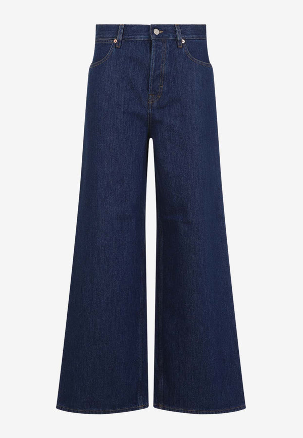 Logo Patch Wide-Leg Jeans