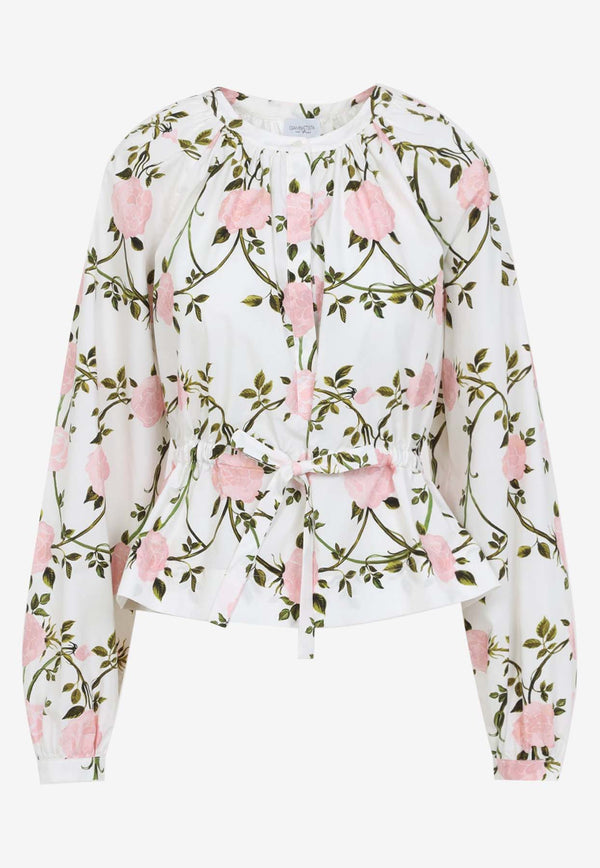 Floral Long-Sleeved Blouse