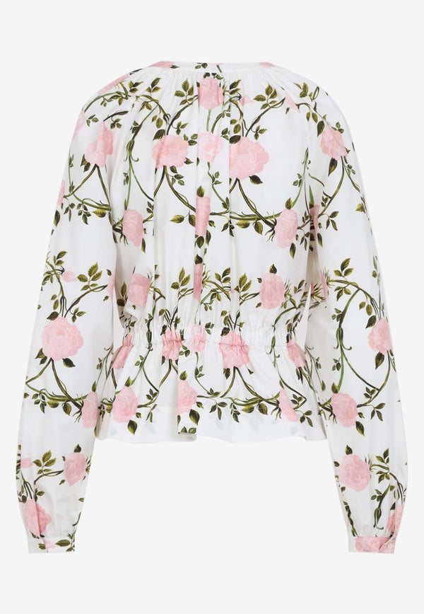 Floral Long-Sleeved Blouse