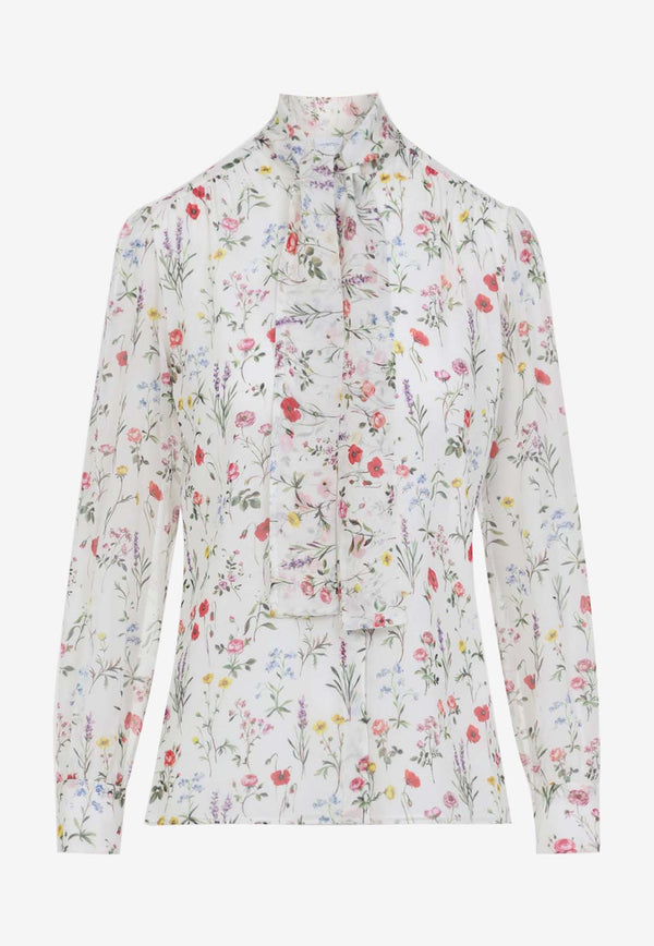 Floral Silk Blouse