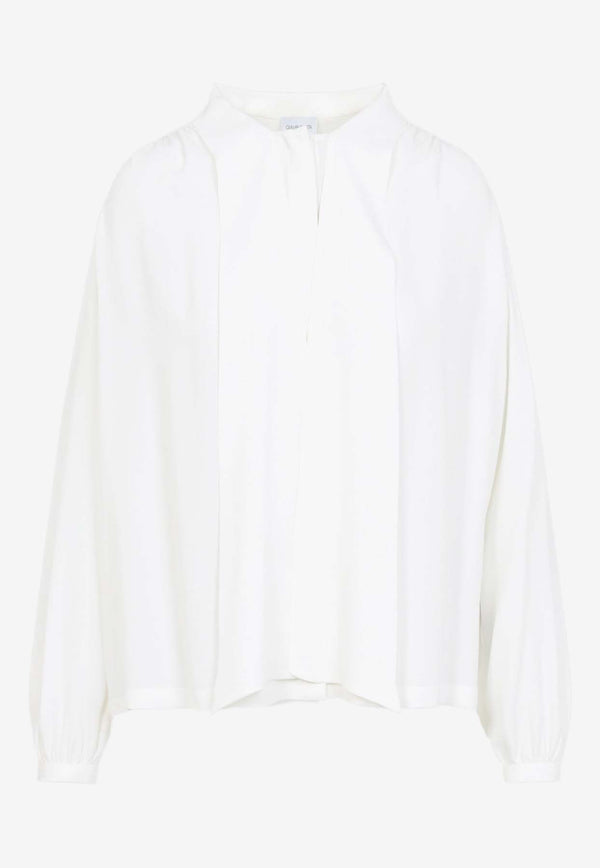 Long-Sleeved Blouse in Silk Blend