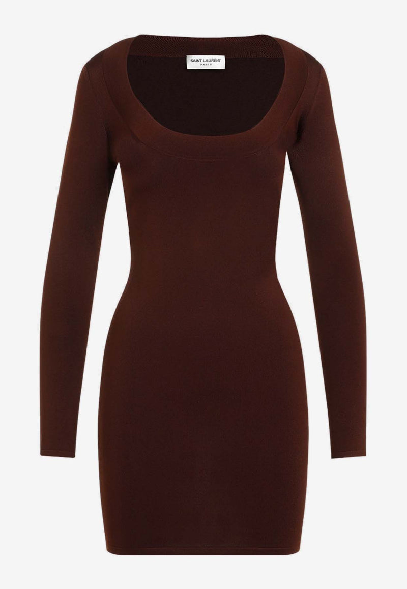 Long-Sleeved Mini Sheath Dress