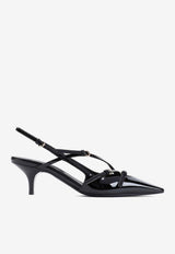 50 Multi-Strap Patent Calf Leather Pumps