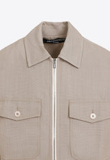 Zip-Up Workwear Shirt