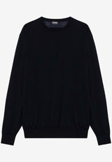 ZEGNA Basic Crewneck Sweater Blue 110UEM00A8/P_ZEGNA-B09