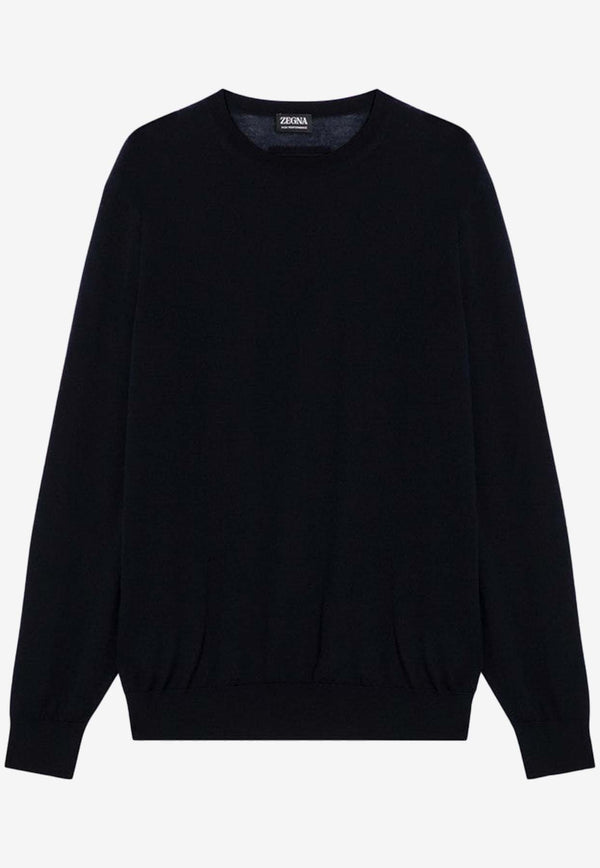 ZEGNA Basic Crewneck Sweater Blue 110UEM00A8/P_ZEGNA-B09