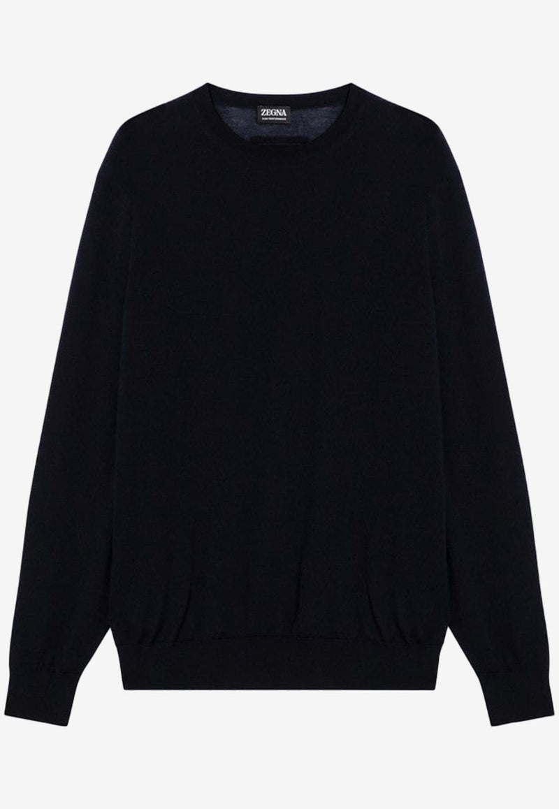 ZEGNA Basic Crewneck Sweater Blue 110UEM00A8/P_ZEGNA-B09