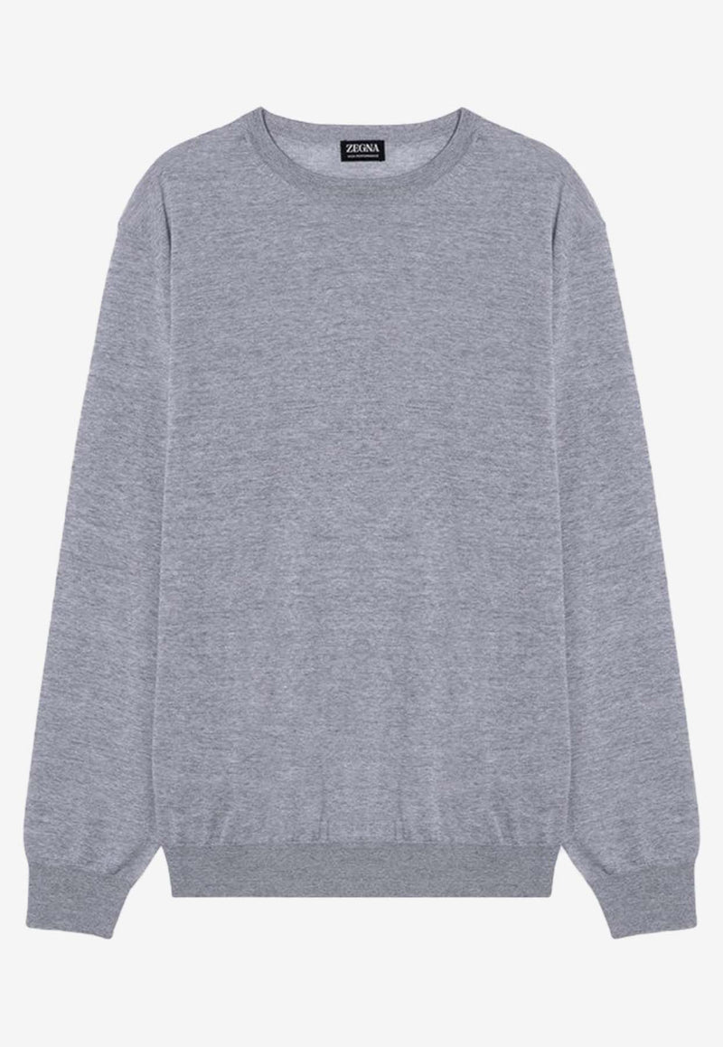 ZEGNA Basic Crewneck Sweater Gray 110UEM00A8/P_ZEGNA-K95