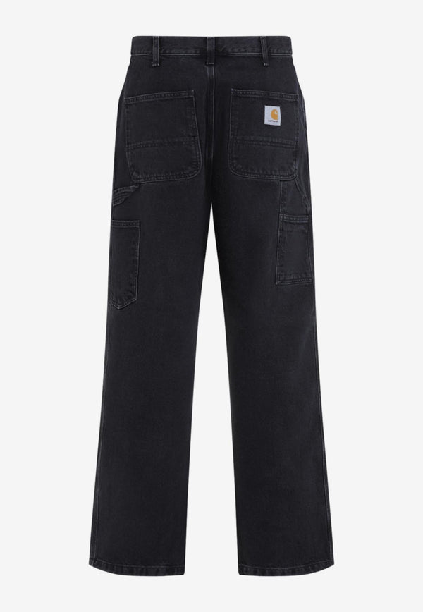 Logo Single-Knee Jeans