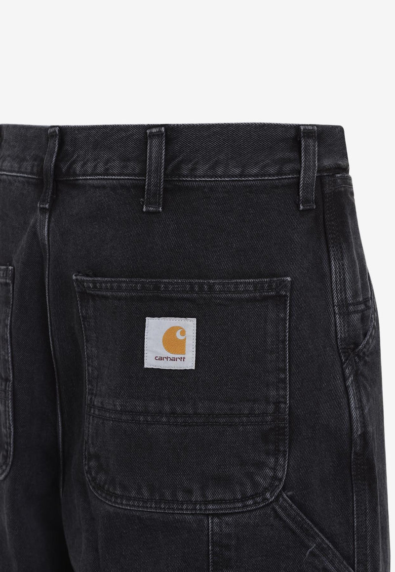 Logo Single-Knee Jeans