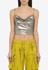 ROTATE Metallic Cropped Top Silver 1116512293PL/O_ROTAT-14-5002