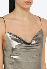 ROTATE Metallic Cropped Top Silver 1116512293PL/O_ROTAT-14-5002