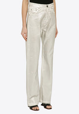 ROTATE Straight-Leg Metallic Pants White 1117802667CO/O_ROTAT-11-1001