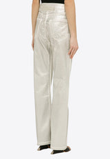 ROTATE Straight-Leg Metallic Pants White 1117802667CO/O_ROTAT-11-1001