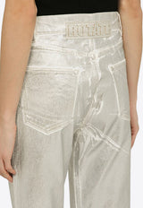 ROTATE Straight-Leg Metallic Pants White 1117802667CO/O_ROTAT-11-1001