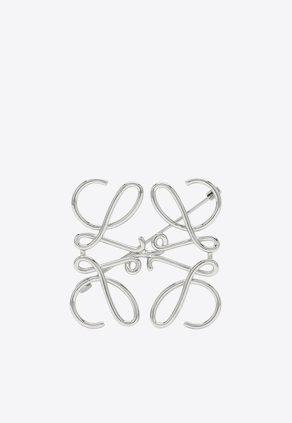 Loewe Anagram Metal Brooch Silver 111.25.020MET/Q_LOEW-9230