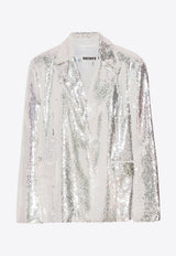 ROTATE Oversized Sequined Blazer Silver 112464400SILVER