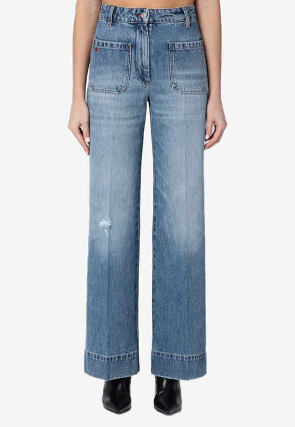 Victoria Beckham Alina Wide-Leg Jeans Blue 1124DJE005218DDE/Q_VIBEC-WB