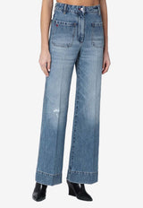 Victoria Beckham Alina Wide-Leg Jeans Blue 1124DJE005218DDE/Q_VIBEC-WB