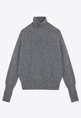 Victoria Beckham Essential Turtleneck Wool Sweater Gray 1124KJU005081AWO/P_VIBEC-GM