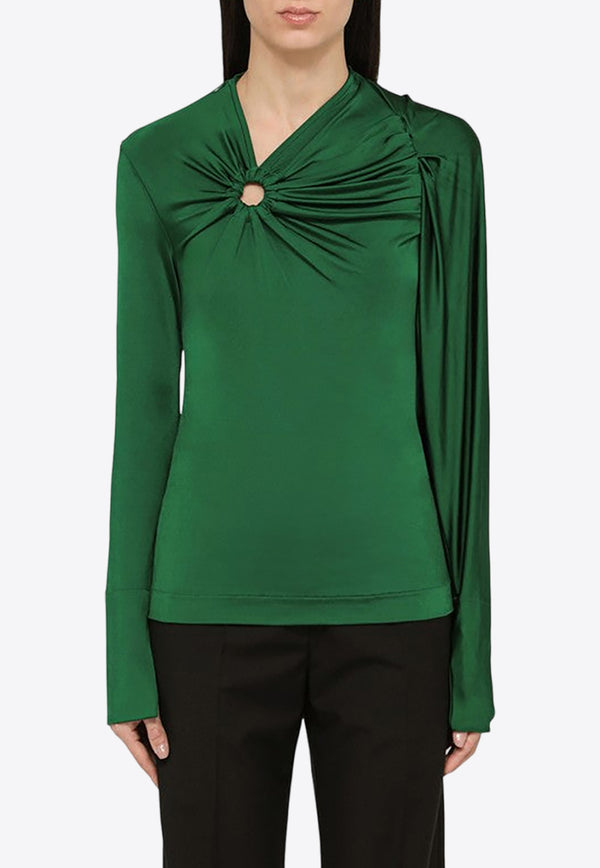 Victoria Beckham Long-Sleeved Draped Top 1124WTP005201AVI/O_VIBEC-VI