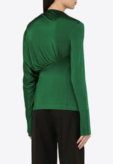 Victoria Beckham Long-Sleeved Draped Top 1124WTP005201AVI/O_VIBEC-VI