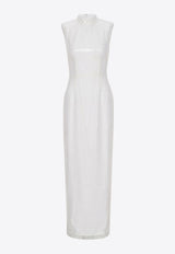 ROTATE High-Neck Sequined Maxi Dress White 112531269WHITE