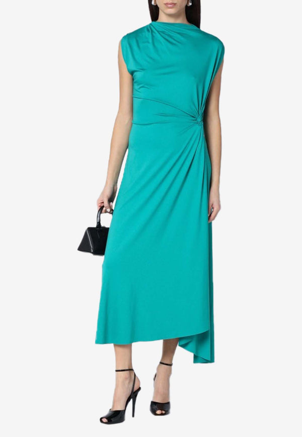 Victoria Beckham Asymmetric Draped Midi Dress Green 1125JDR006064APL/Q_VIBEC-PE